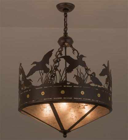 Ducks in Flight 4 Light 24" Wide Pendant