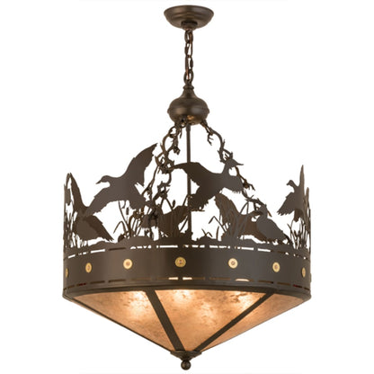 Meyda Tiffany Ducks in Flight 4 Light 24" Wide Pendant