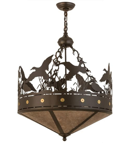 Ducks in Flight 4 Light 24" Wide Pendant
