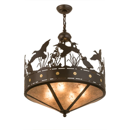 Meyda Tiffany Ducks in Flight 4 Light 24" Wide Pendant