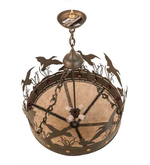 Ducks in Flight 4 Light 24" Wide Pendant