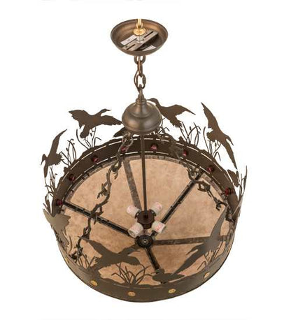 Ducks in Flight 4 Light 24" Wide Pendant