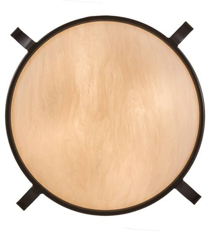 Almeria 4 Light 32" Wide Semi-Flush Bowl Ceiling Fixture with Whitestone Idalight Shade- Timeless Bronze Finish