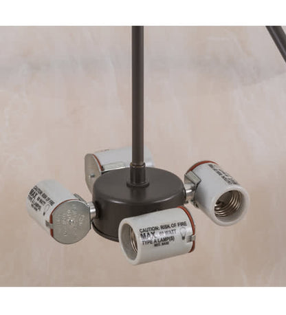 Almeria 4 Light 32" Wide Semi-Flush Bowl Ceiling Fixture with Whitestone Idalight Shade- Timeless Bronze Finish