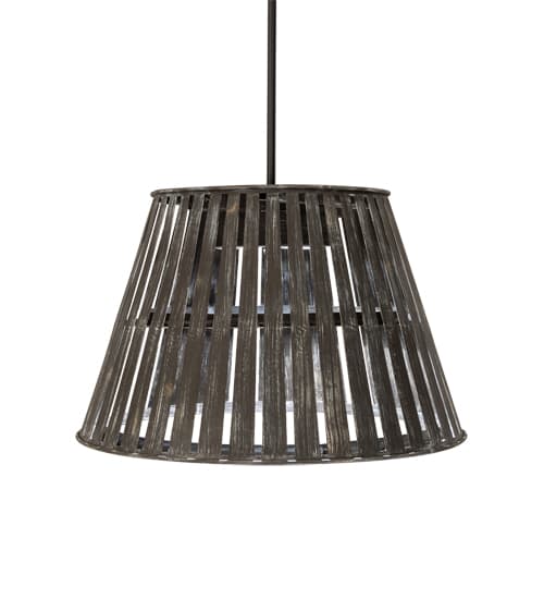 Peach Basket 3 Light 31" Wide Wood Pendant