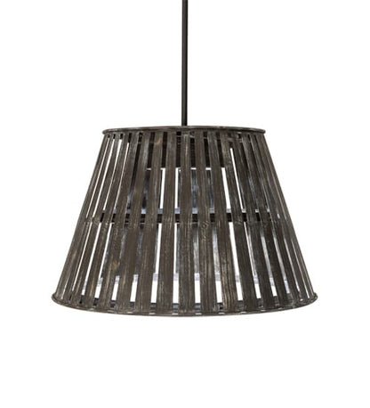 Peach Basket 3 Light 31" Wide Wood Pendant