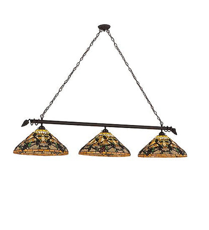 Jeweled Grape 3 Light 20" Wide Linear Pendant