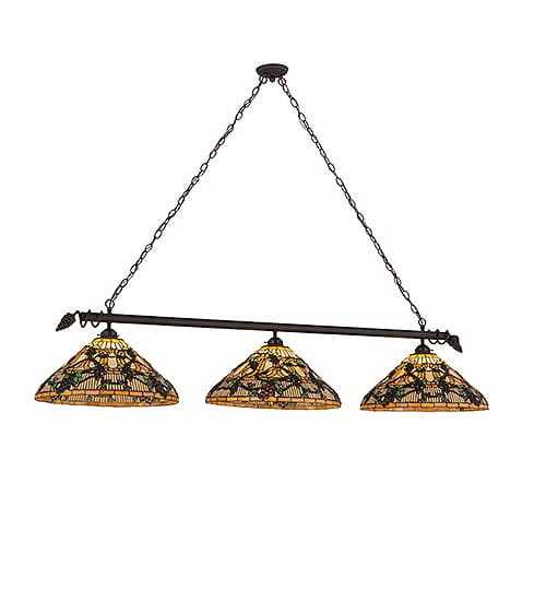 Jeweled Grape 3 Light 20" Wide Linear Pendant