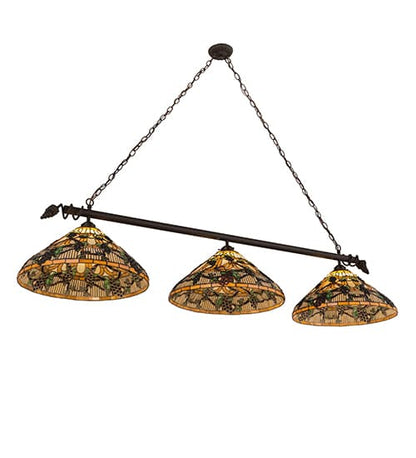 Jeweled Grape 3 Light 20" Wide Linear Pendant