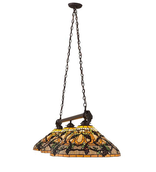 Jeweled Grape 3 Light 20" Wide Linear Pendant