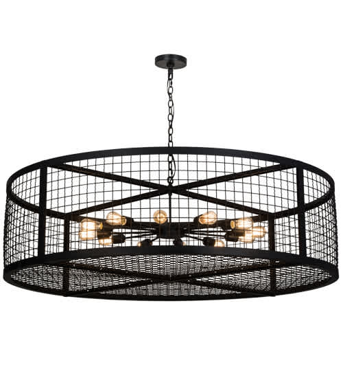 Paloma Golpe 12 Light 60" Wide Cage Pendant