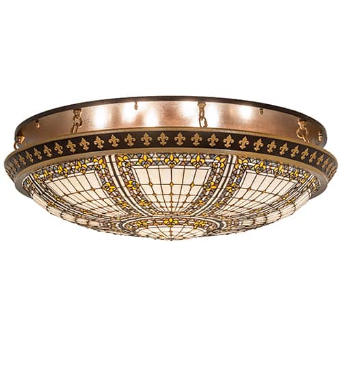 Fleur-de-lis 8 Light 44" Wide Semi-Flush Bowl Ceiling Fixture