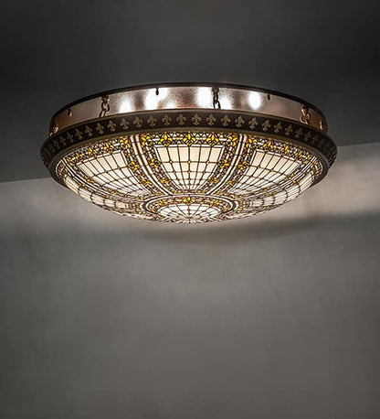Fleur-de-lis 8 Light 44" Wide Semi-Flush Bowl Ceiling Fixture