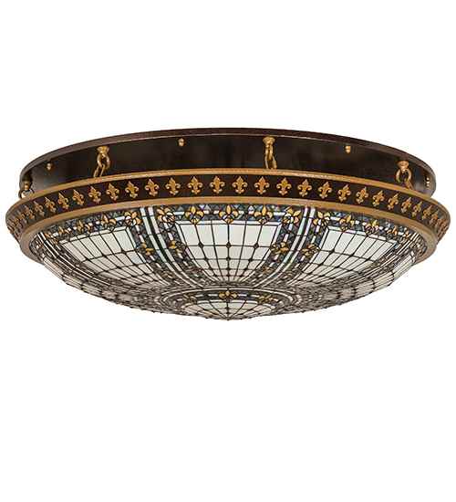 Fleur-de-lis 8 Light 44" Wide Semi-Flush Bowl Ceiling Fixture