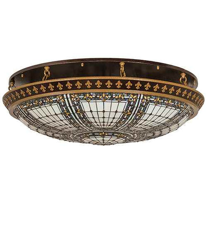 Fleur-de-lis 8 Light 44" Wide Semi-Flush Bowl Ceiling Fixture