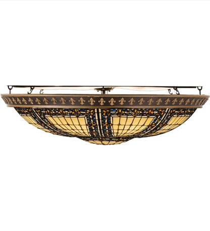 Fleur-de-lis 8 Light 44" Wide Semi-Flush Bowl Ceiling Fixture
