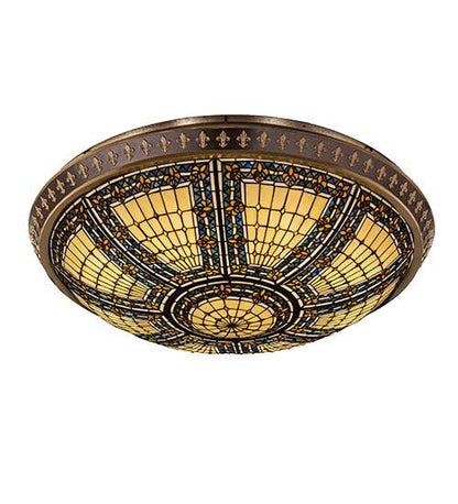Fleur-de-lis 8 Light 44" Wide Semi-Flush Bowl Ceiling Fixture