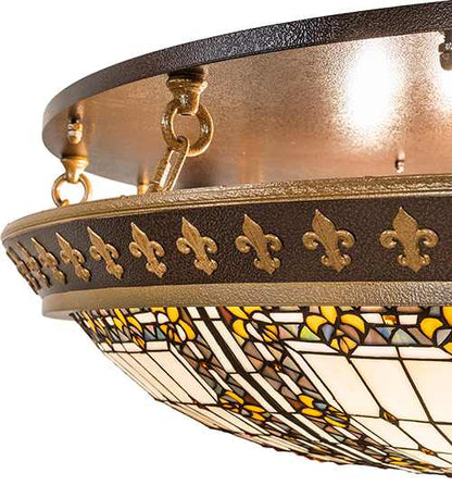 Fleur-de-lis 8 Light 44" Wide Semi-Flush Bowl Ceiling Fixture