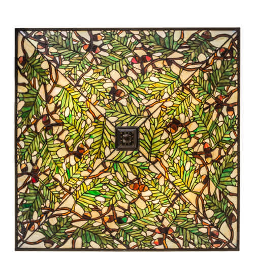 Acorn and Oak Leaf 4 Light 38" Wide Semi-Flush Ceiling Fixture
