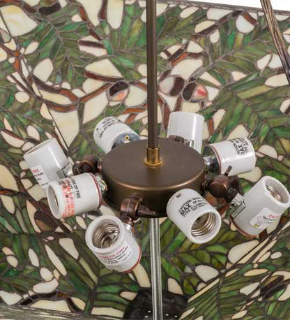 Acorn and Oak Leaf 4 Light 38" Wide Semi-Flush Ceiling Fixture