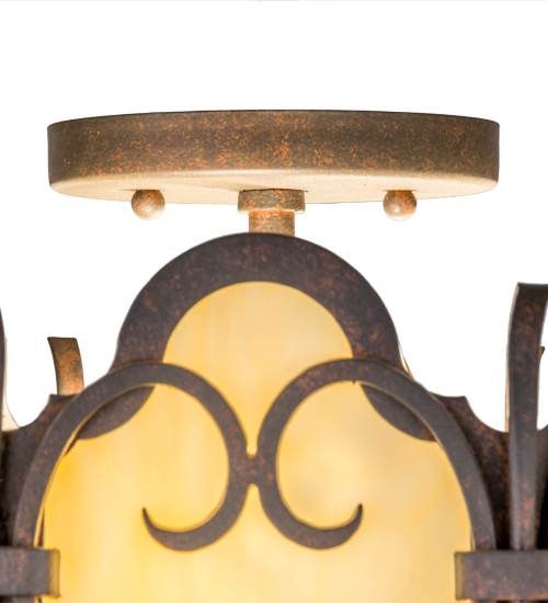 Radha 2 Light 15" Wide Semi-Flush Drum Ceiling Fixture