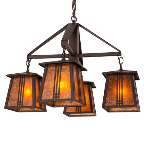 Prairie Loft 4 Light 28" Wide Chandelier