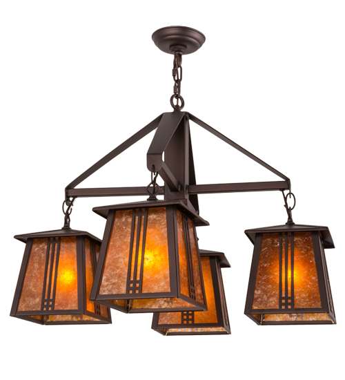 Prairie Loft 4 Light 28" Wide Chandelier