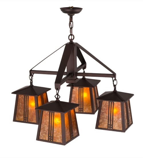 Prairie Loft 4 Light 28" Wide Chandelier
