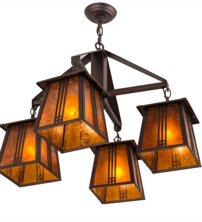 Prairie Loft 4 Light 28" Wide Chandelier