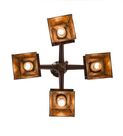 Prairie Loft 4 Light 28" Wide Chandelier
