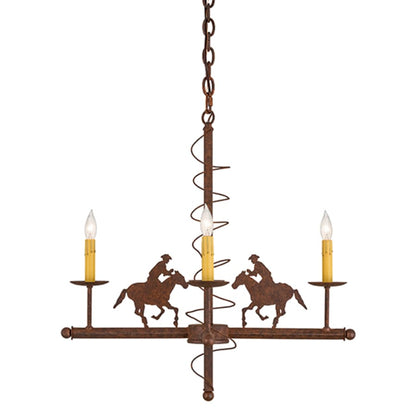 Meyda Tiffany Cowboy 4 Light 26" Wide Taper Candle Style Chandelier