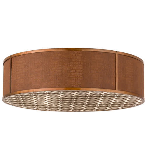 Cilindro Gator 10 Light 44" Wide Flush Mount Drum Ceiling Fixture