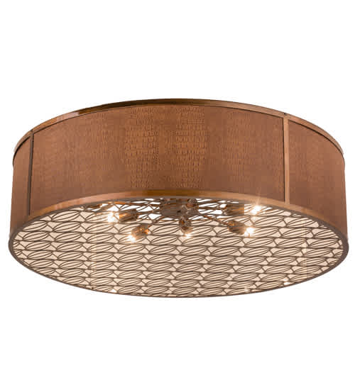 Cilindro Gator 10 Light 44" Wide Flush Mount Drum Ceiling Fixture