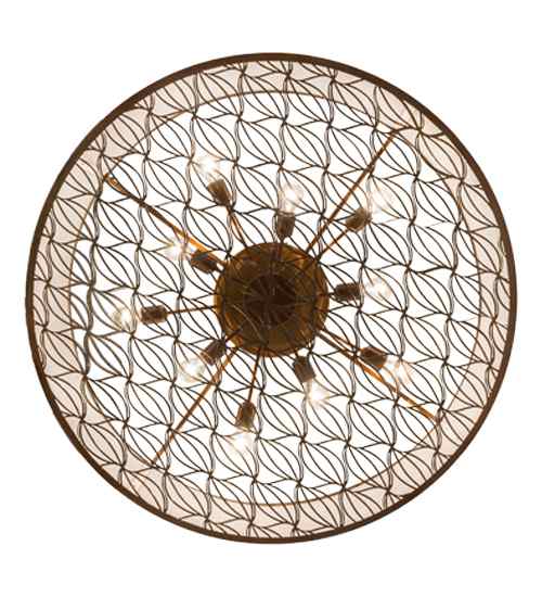Cilindro Gator 10 Light 44" Wide Flush Mount Drum Ceiling Fixture
