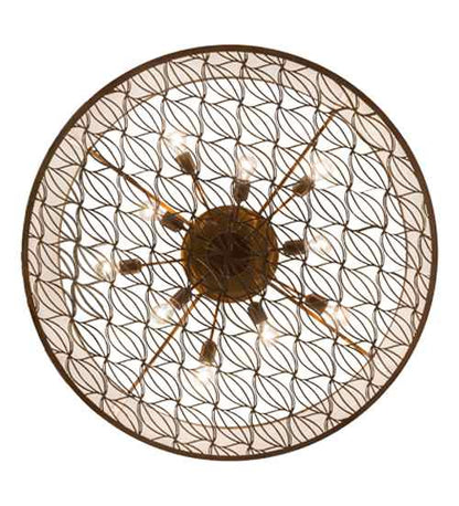 Cilindro Gator 10 Light 44" Wide Flush Mount Drum Ceiling Fixture
