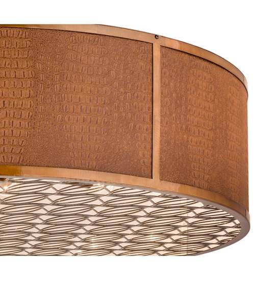 Cilindro Gator 10 Light 44" Wide Flush Mount Drum Ceiling Fixture