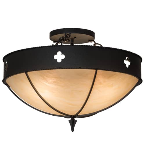 Sabrina 4 Light 24" Wide Semi-Flush Bowl Ceiling Fixture