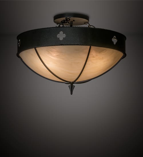 Sabrina 4 Light 24" Wide Semi-Flush Bowl Ceiling Fixture