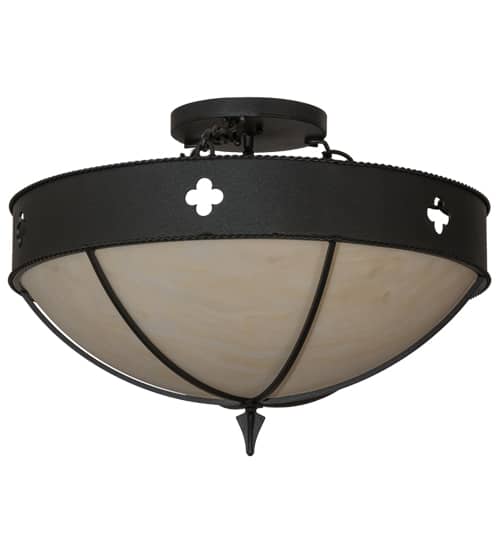 Sabrina 4 Light 24" Wide Semi-Flush Bowl Ceiling Fixture