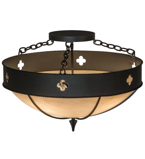 Sabrina 4 Light 24" Wide Semi-Flush Bowl Ceiling Fixture