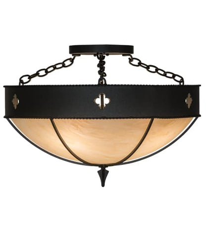 Sabrina 4 Light 24" Wide Semi-Flush Bowl Ceiling Fixture