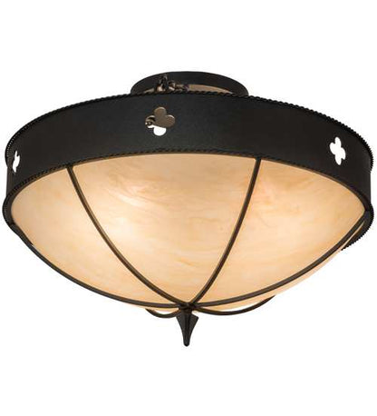 Sabrina 4 Light 24" Wide Semi-Flush Bowl Ceiling Fixture