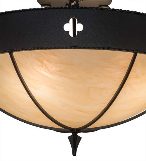 Sabrina 4 Light 24" Wide Semi-Flush Bowl Ceiling Fixture
