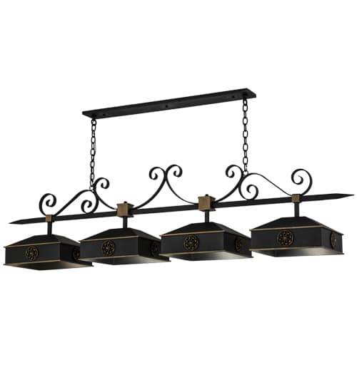 Stefano 4 Light 78" Wide Linear Pendant