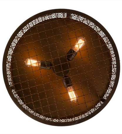 Paloma Golpe 3 Light 24" Wide Flush Mount Drum Ceiling Fixture