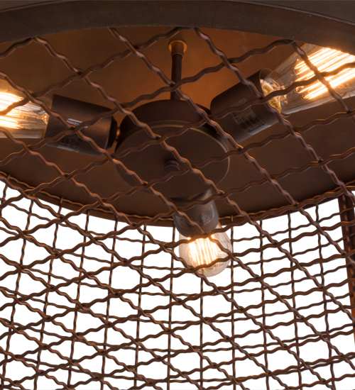 Paloma Golpe 3 Light 24" Wide Flush Mount Drum Ceiling Fixture