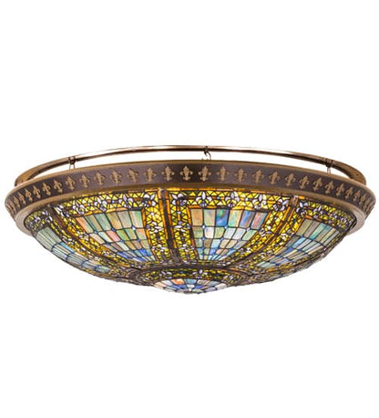 Fleur-de-lis 8 Light 47" Wide Semi-Flush Bowl Ceiling Fixture