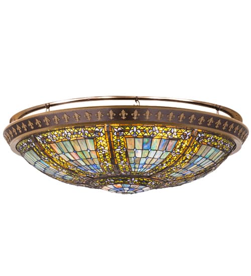 Fleur-de-lis 8 Light 47" Wide Semi-Flush Bowl Ceiling Fixture