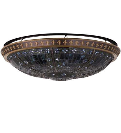 Fleur-de-lis 8 Light 47" Wide Semi-Flush Bowl Ceiling Fixture