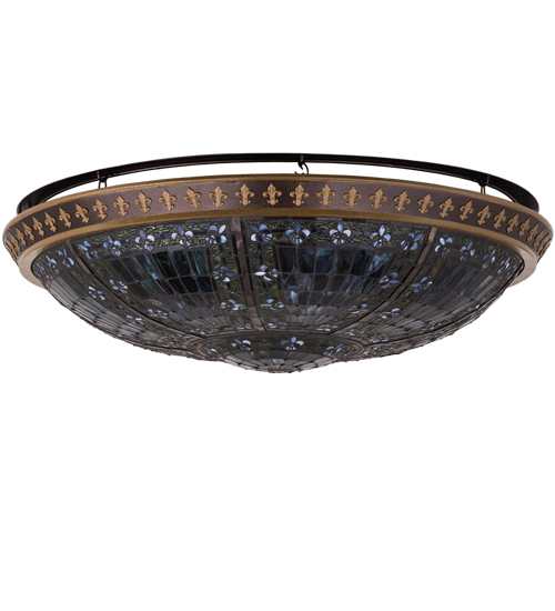 Fleur-de-lis 8 Light 47" Wide Semi-Flush Bowl Ceiling Fixture
